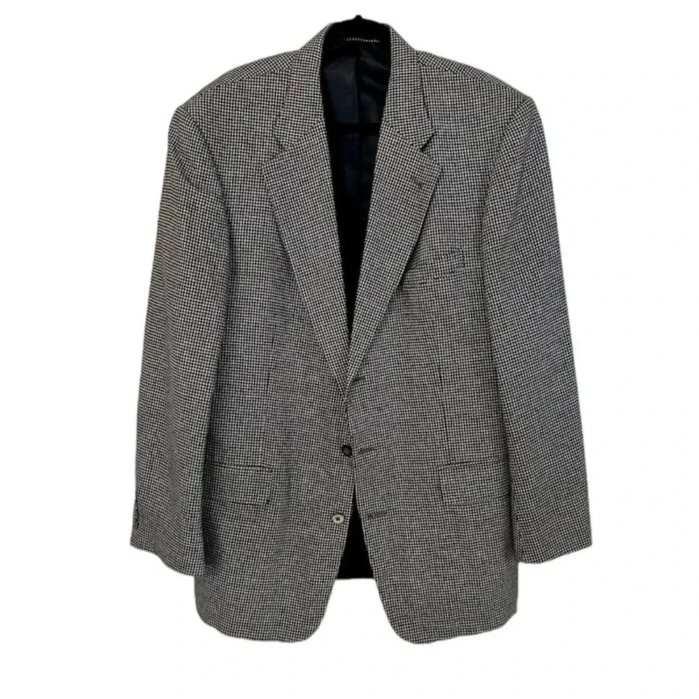 Fenzia S&K Men's Grey Silk/Wool Blend Sports Blazer Jacket Size 44L GUC